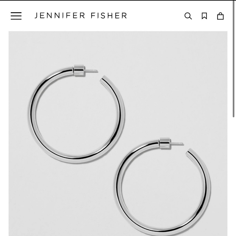 Jennifer Fisher 1.5” baby lily silver hoops